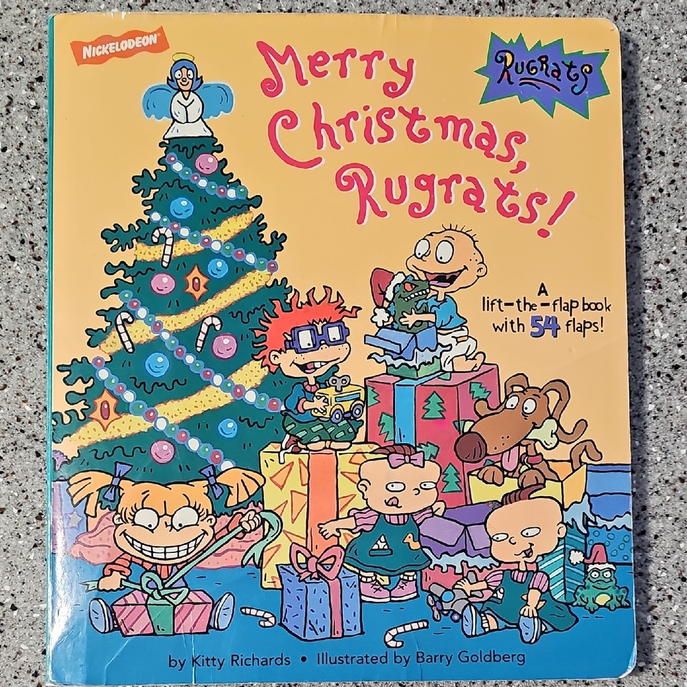 Vintage 1997 Nickelodeon Rugrats Merry Christmas Lift-the-Flap Book